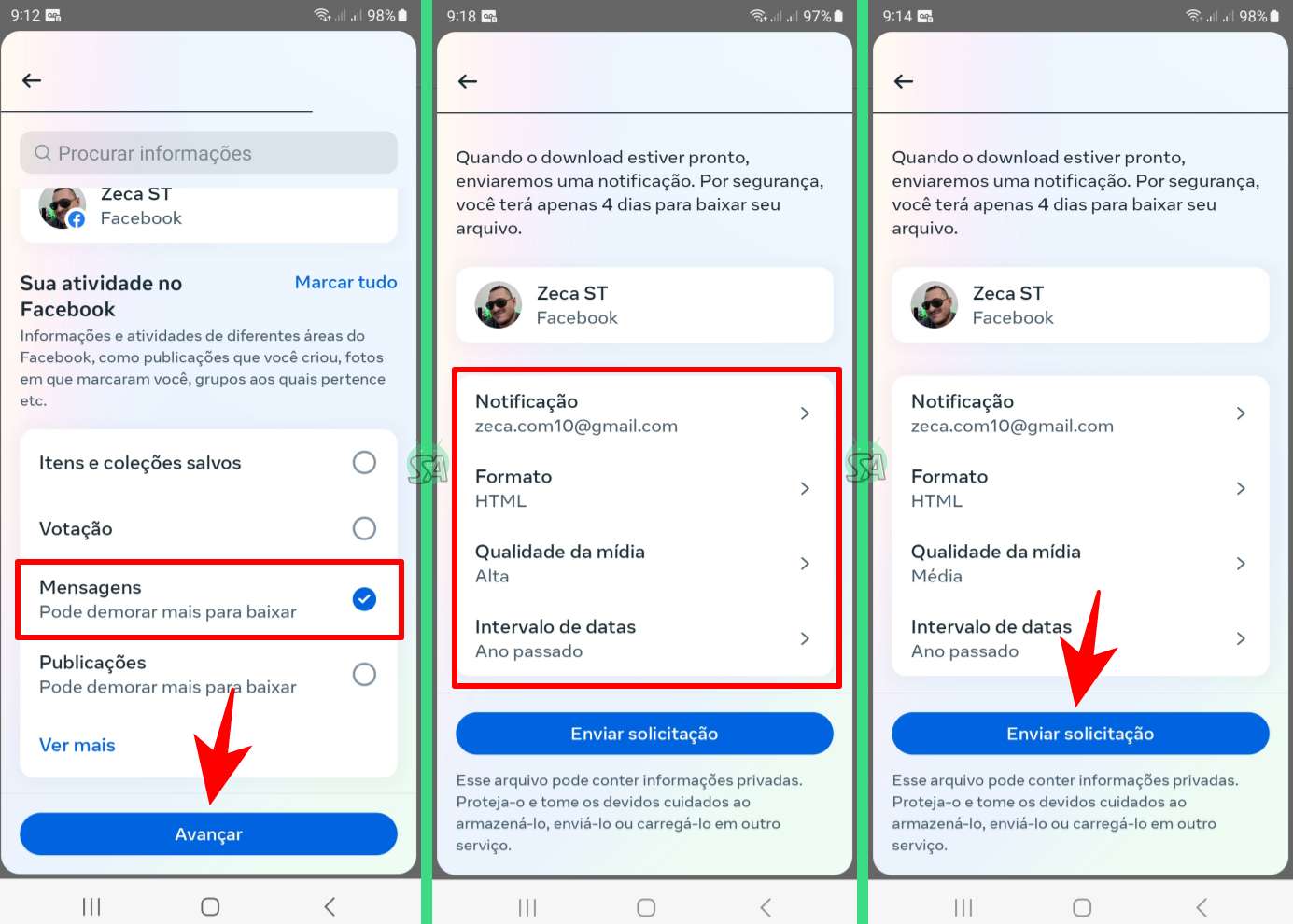 Como recuperar mensagens apagadas do messenger