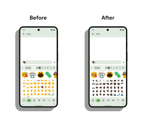 Gboard: Personalização de emojis com um toque no Android - School Android Br Gboard permite definir tom de pele do seu emoji