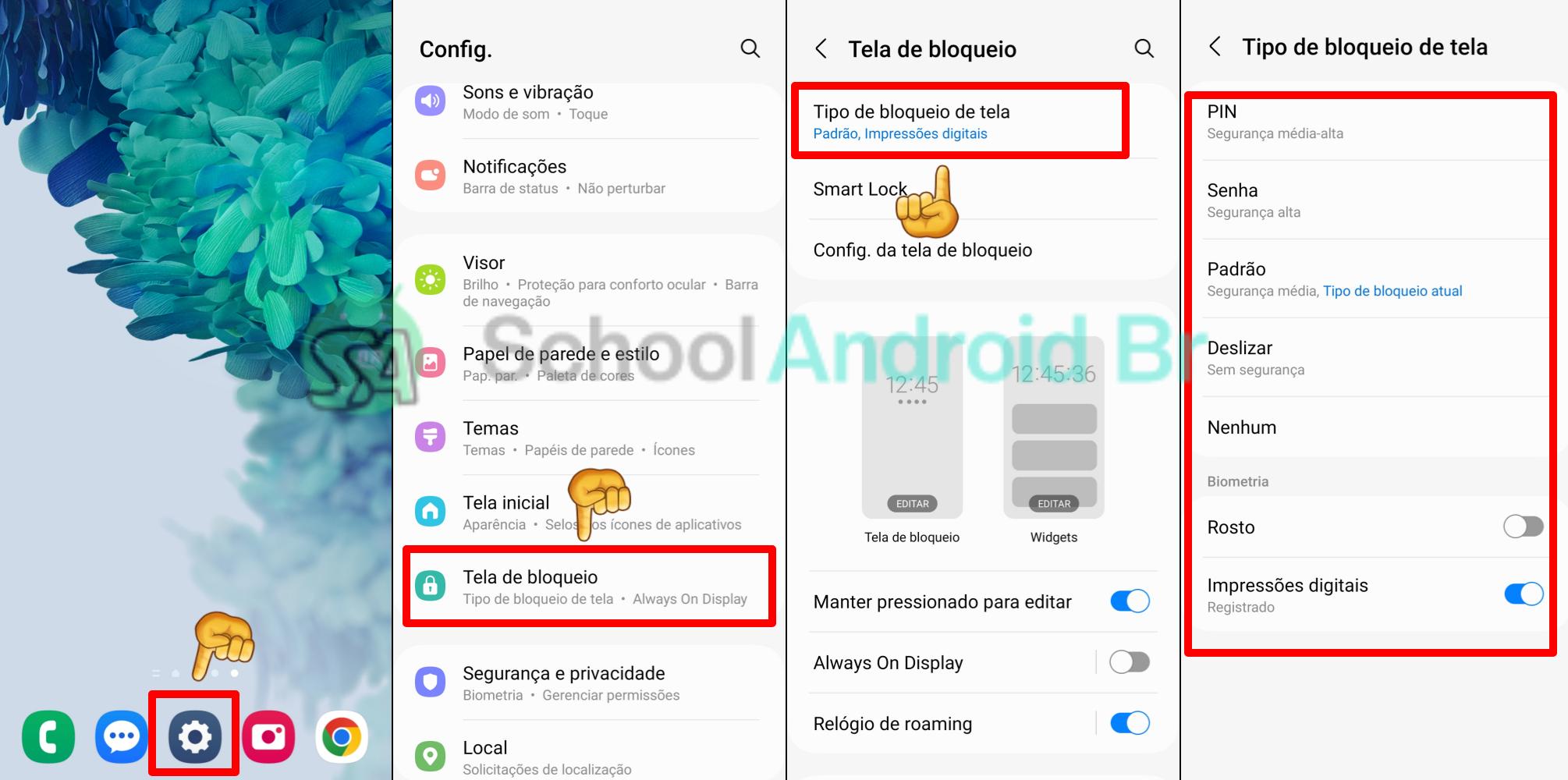 Como alterar a senha da tela de bloqueio no Android: Guia - School Android Br alterar senha tela de bloqueio no Samsung Galaxy