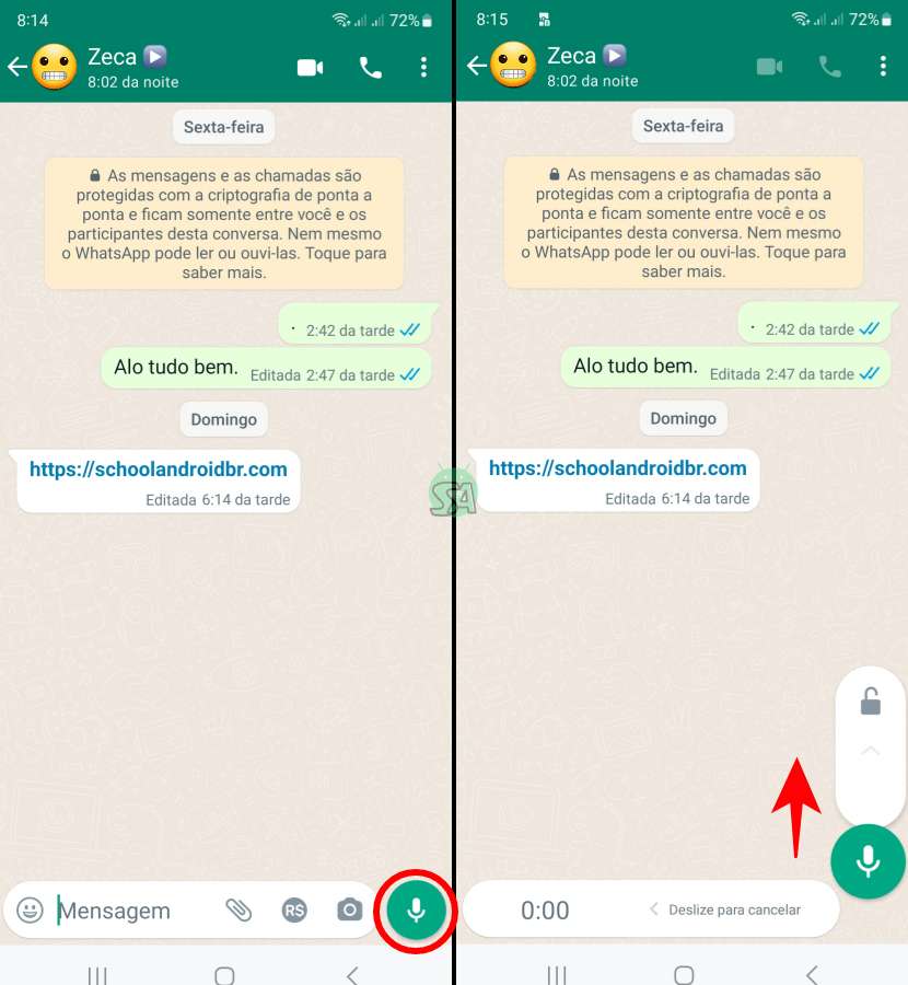 Como enviar áudio com visualização única no WhatsApp