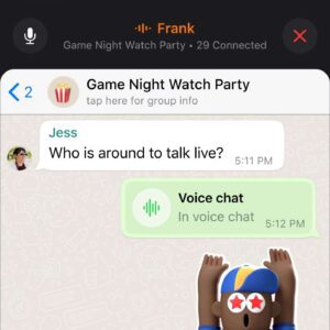 WhatsApp chats por voz em grupos no estilo Discord