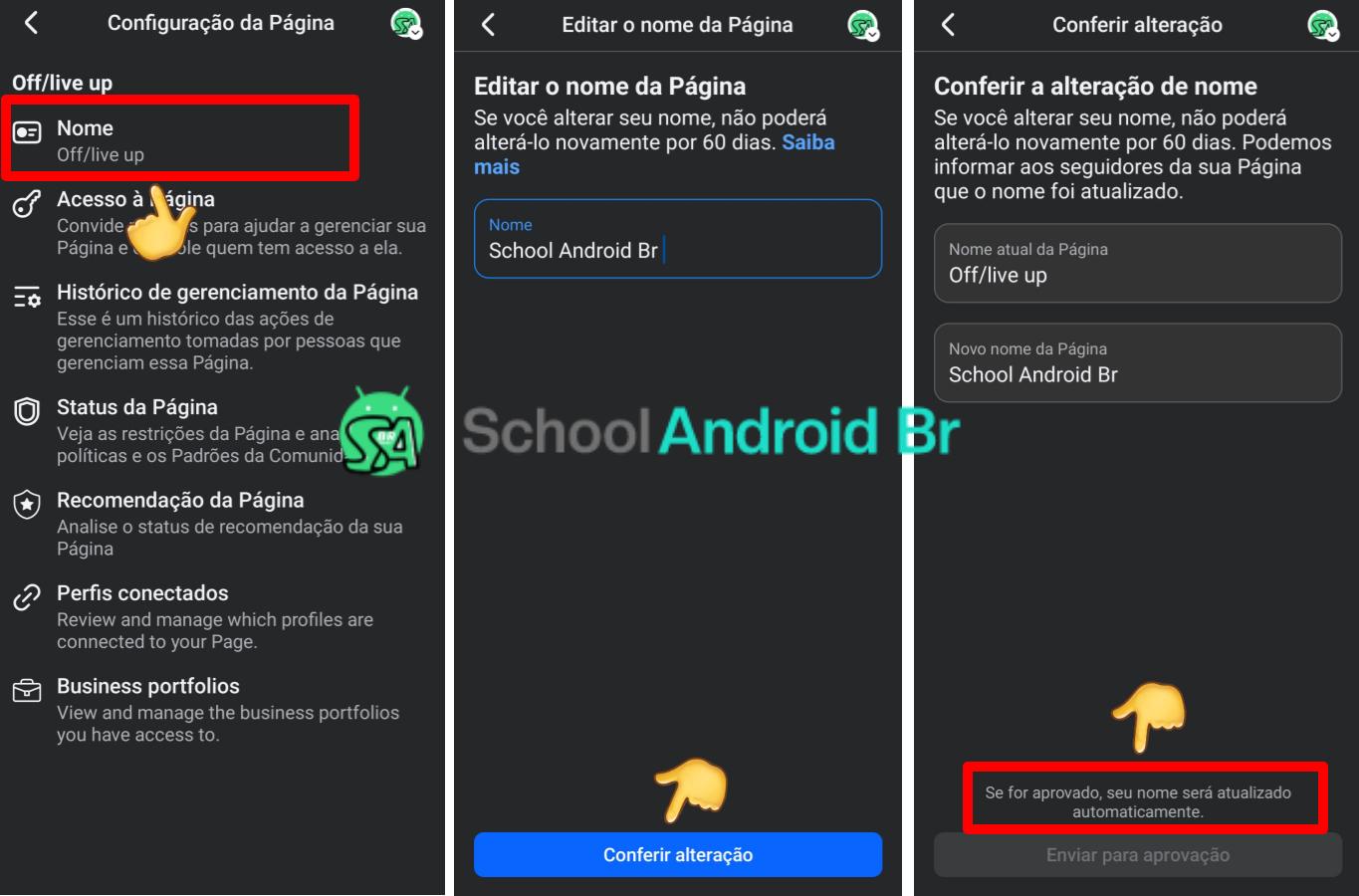Como alterar o nome de uma página do facebook pelo celular: guia - School Android Br altere o nome da página do Facebook pelo celular