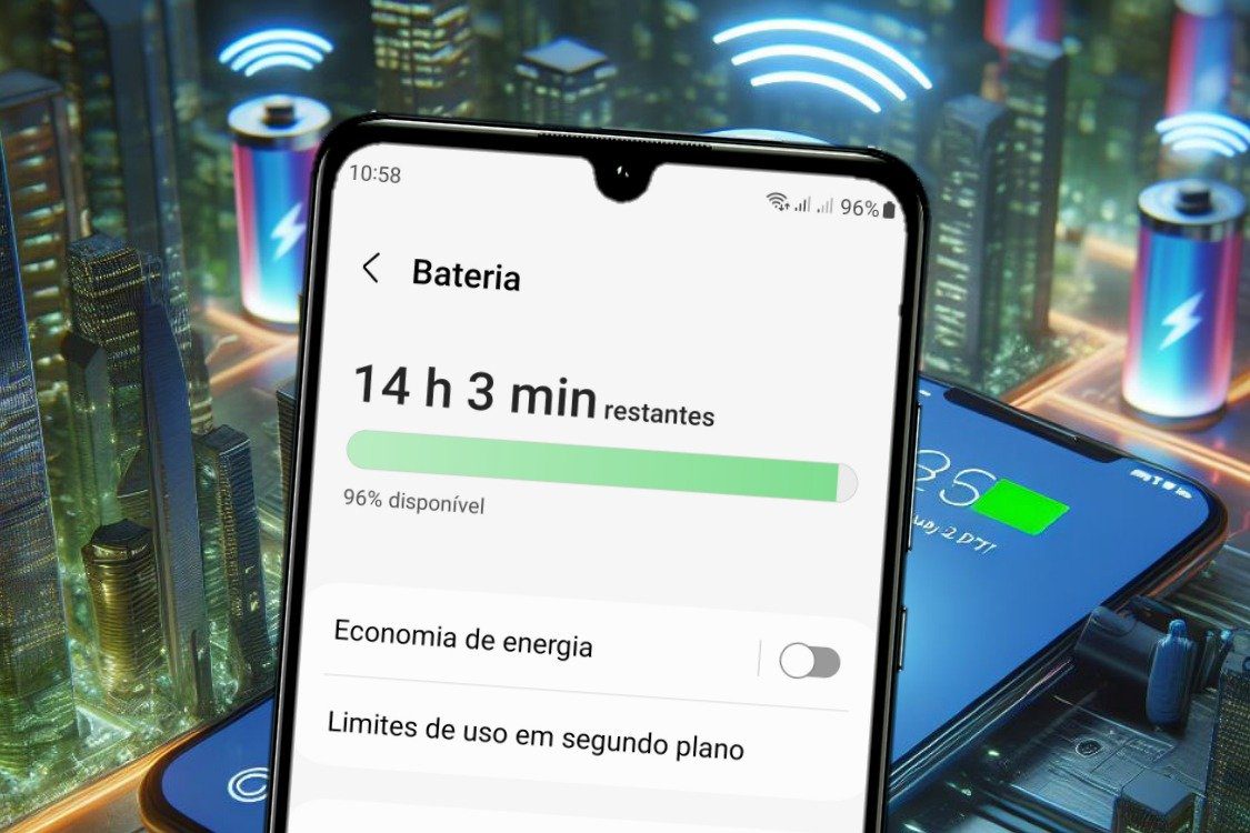 Como compartilhar energia sem fio em telefone Samsung Galaxy