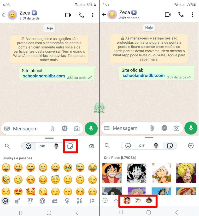 Figurinhas One Piece no WhatsApp