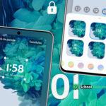 relógio na tela de bloqueio do celular Samsung