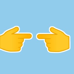 O que significa o Emoji dedos apontando um para o outro