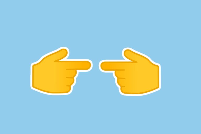 O que significa o Emoji dedos apontando um para o outro