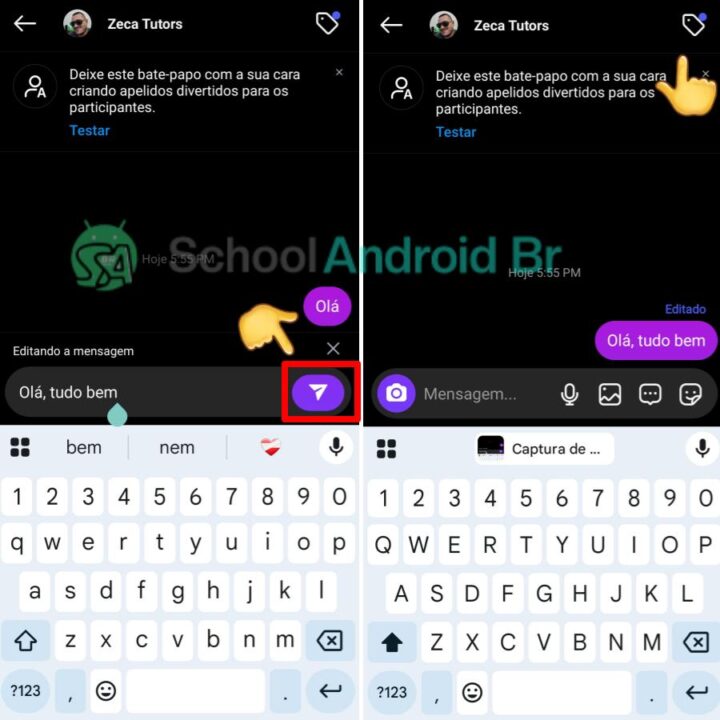 Como editar mensagens no Instagram DM: Guia - School Android Br editando mensagem no Instagram