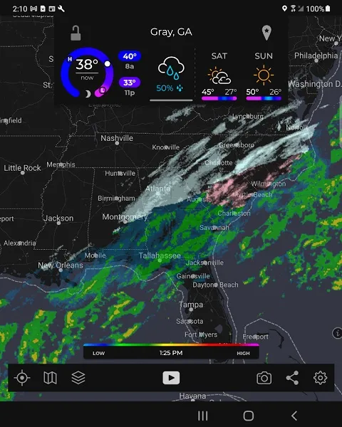 MyRadar integrado ao Android Auto para auxiliar com clima perigoso