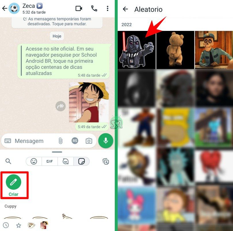 Criar e editar figurinhas no proprio WhatsApp