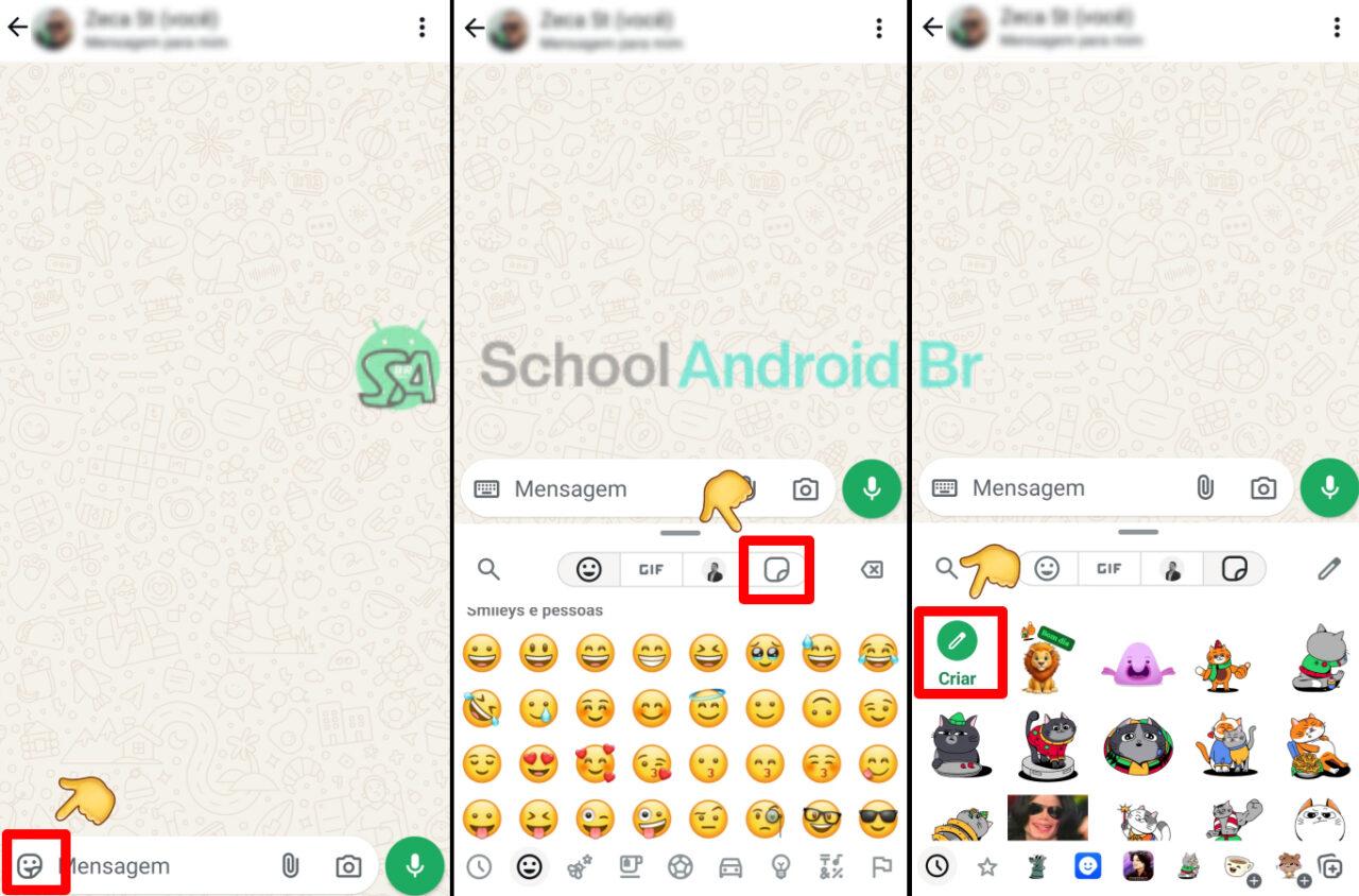 Como criar e editar figurinhas no próprio WhatsApp passo a passo - School Android Br Criar figurinhas no Whatsapp