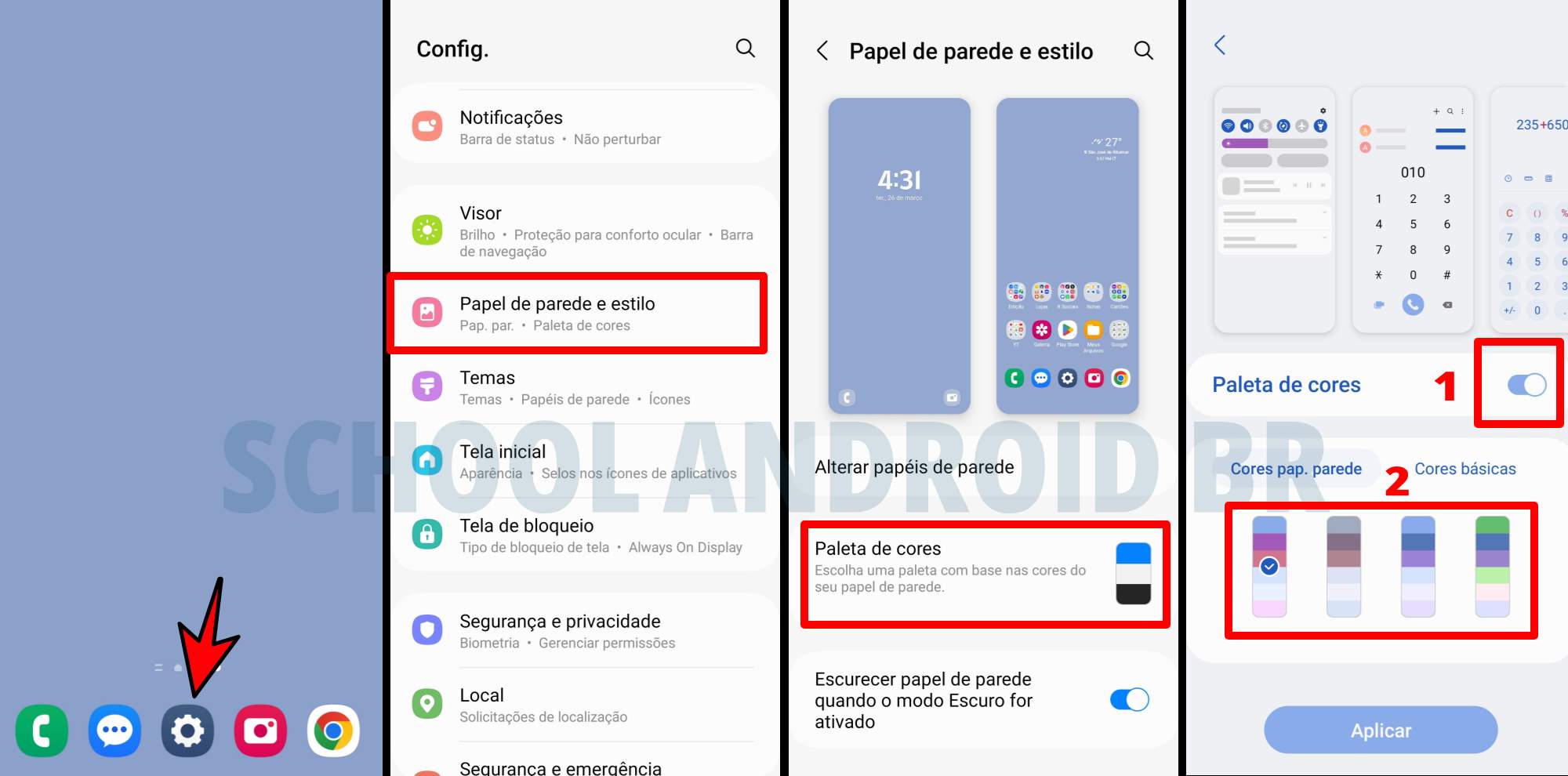 Como alterar a cor dos balões de texto no Google Mensagens - School Android Br