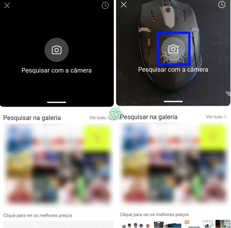 pesquisar produtos com a câmera do celular na shopee