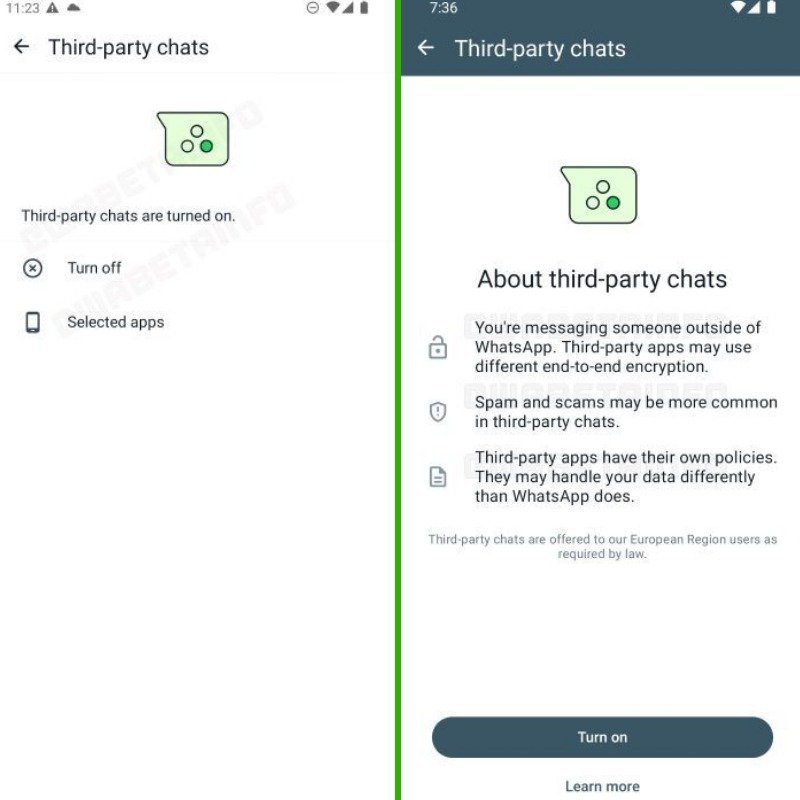 WhatsApp integração de apps de bate-papo de terceiros - School android br