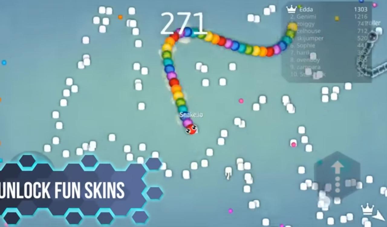 Snake.io: A vesão do jogo clássica para a era moderna - School Android Br tela do jogo snake.io
