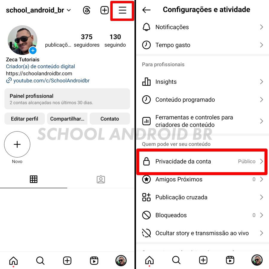 como deixar o Instagram privado