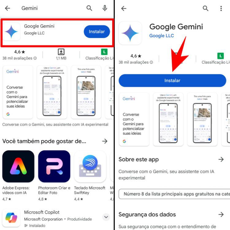 Google Gemini em seu celular