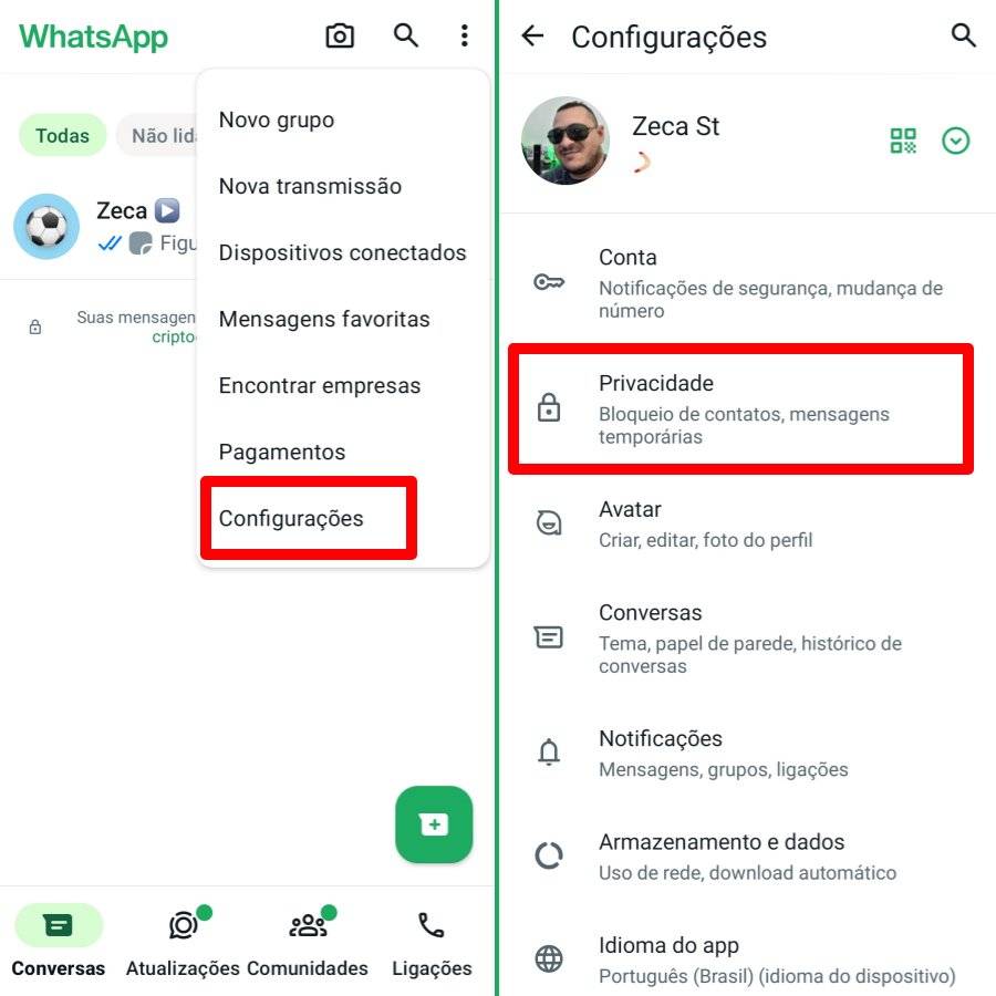 Como silenciar números desconhecidos no WhatsApp