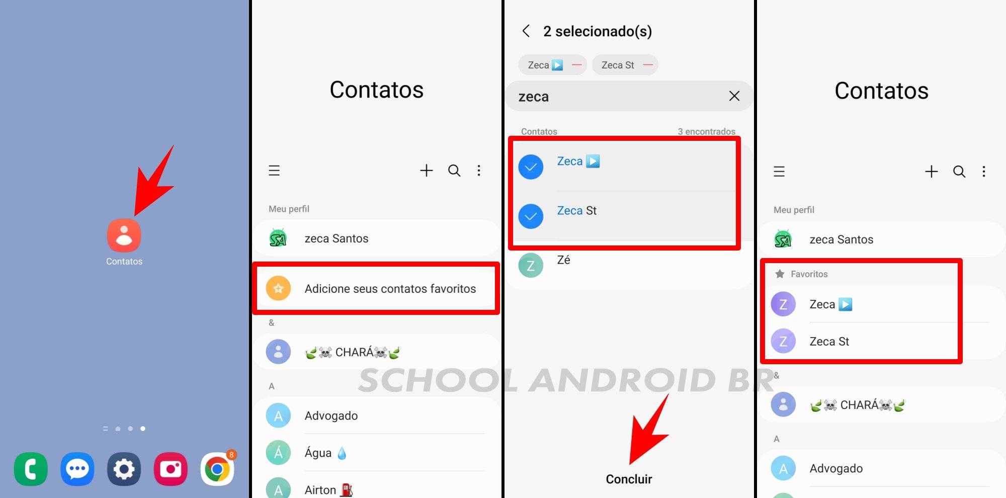 Como adicionar contatos aos favoritos no Android