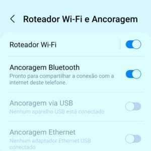 Como ativar Roteador Wi-Fi e Ancoragem