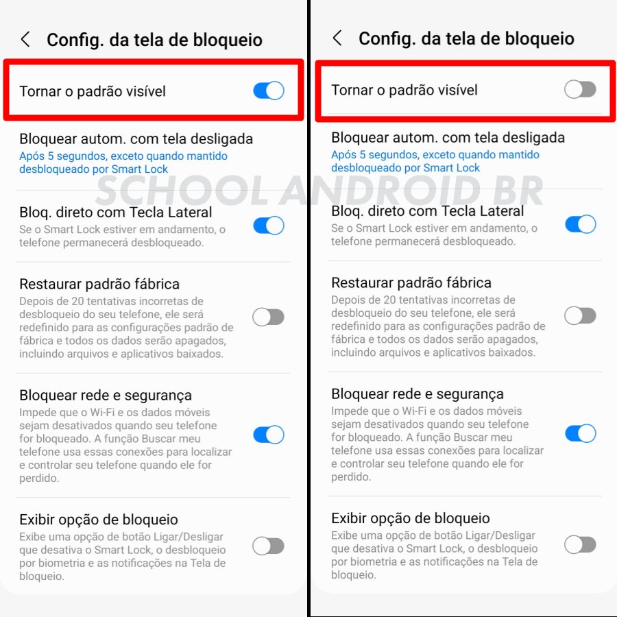 Como deixar senha padrão invisível nos celulares Samsung