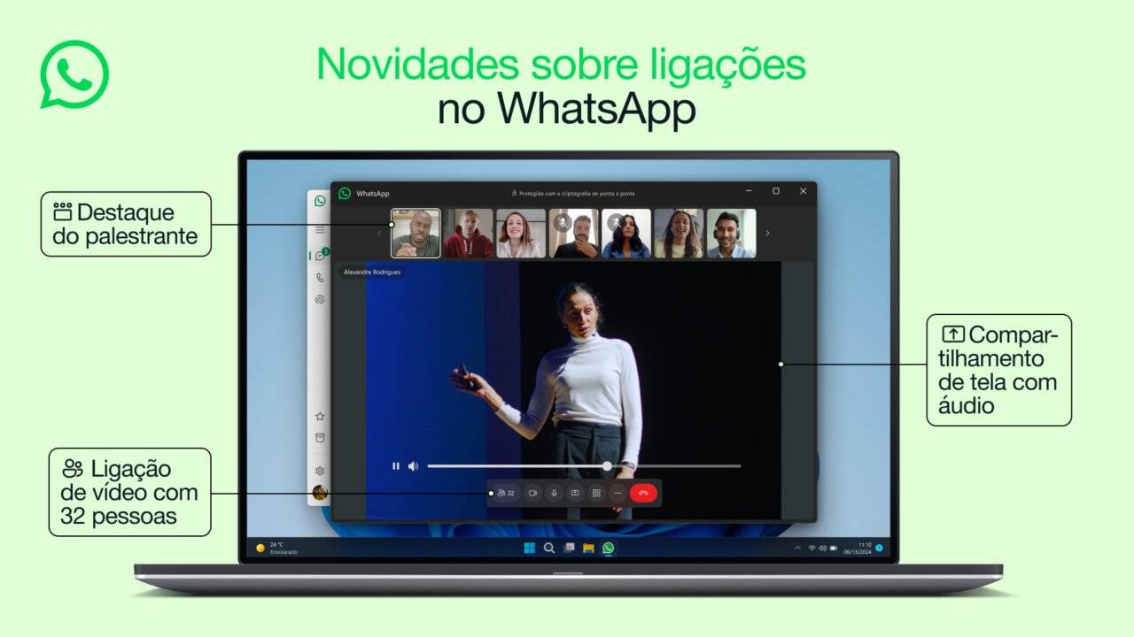 WhatsApp aprimora chamadas de vídeo e voz em todas as plataformas