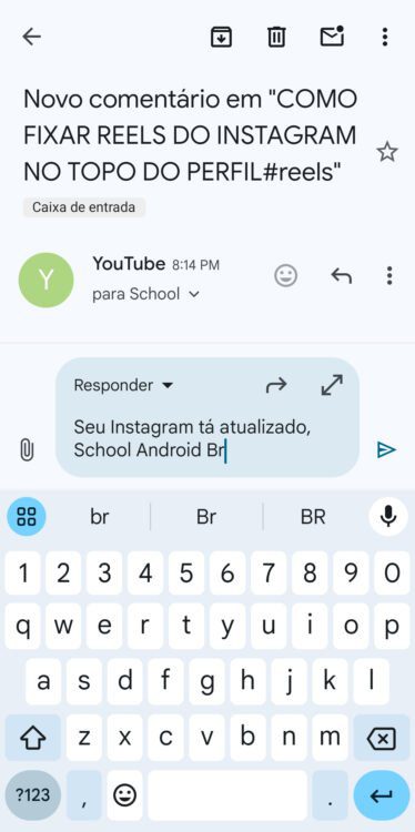 atualização gmail Android