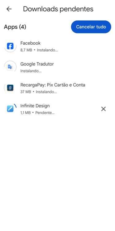 atualizar todos os aplicativos de uma uma vez na play store