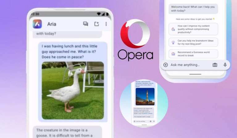 opera para Android entende o contexto de imagens com ia