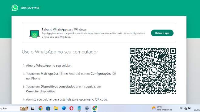 whatsapp Web primeiro passo para usar