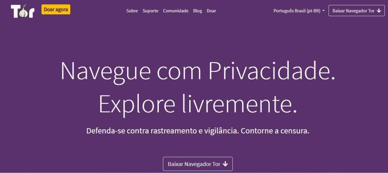 Tor Browser site oficial