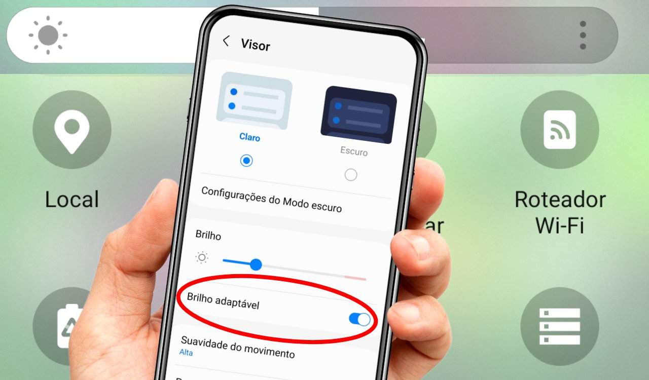 brilho adaptável no Android não funciona