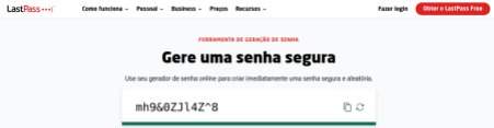 código de recuperação gerenciador de senhas