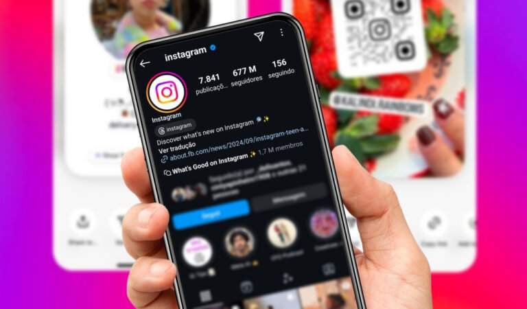 criar cartão de perfil digital do Instagram atualização