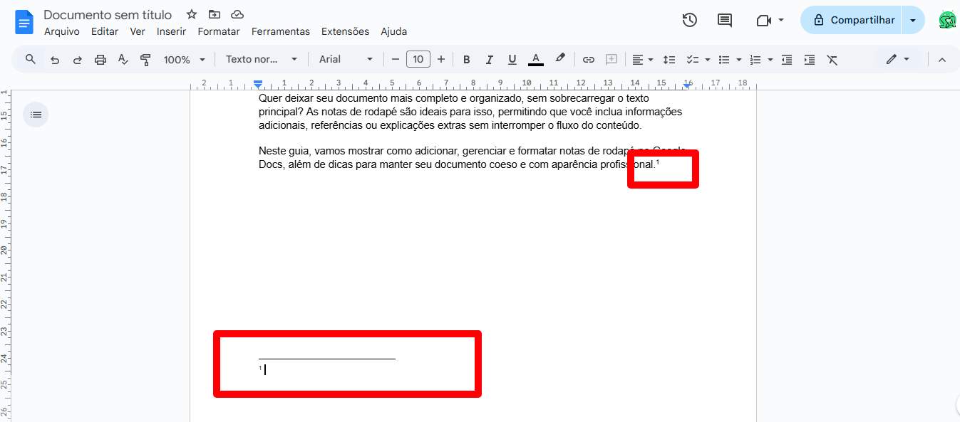 documentos Google inserir menu Google Docs