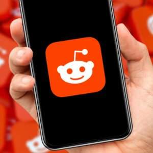 logotipo do Reddit em um smartphone