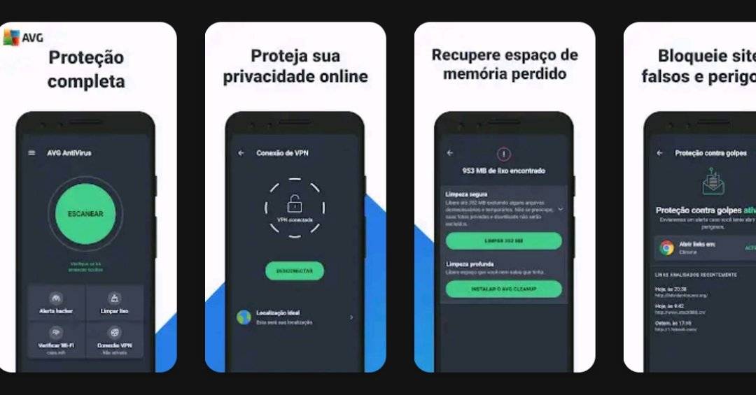 Avast antivírus captura de tela loja de aplicativos play store