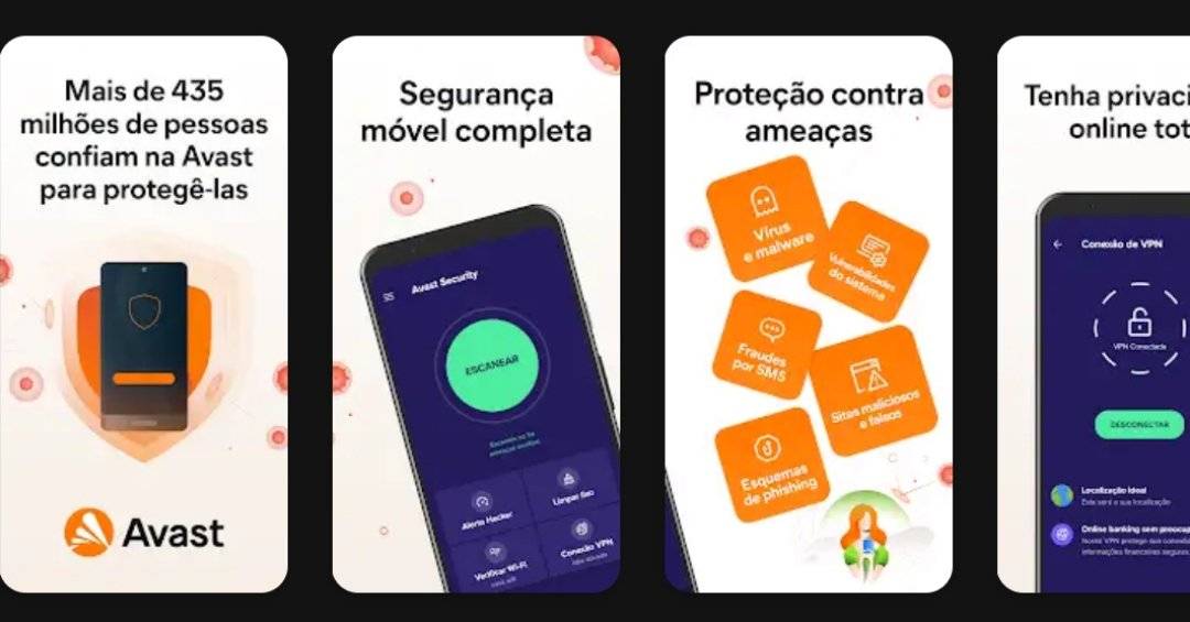 Avast captura de tela na loja Google Play Store