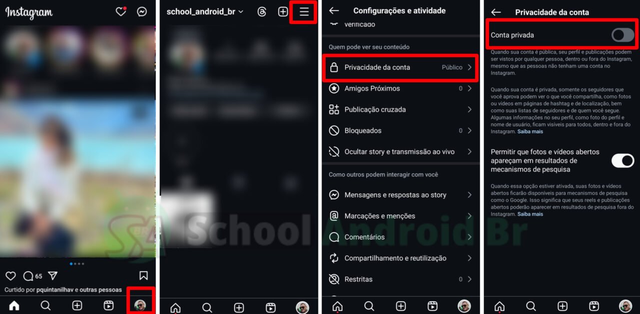 Como ativar o modo privado no Instagram