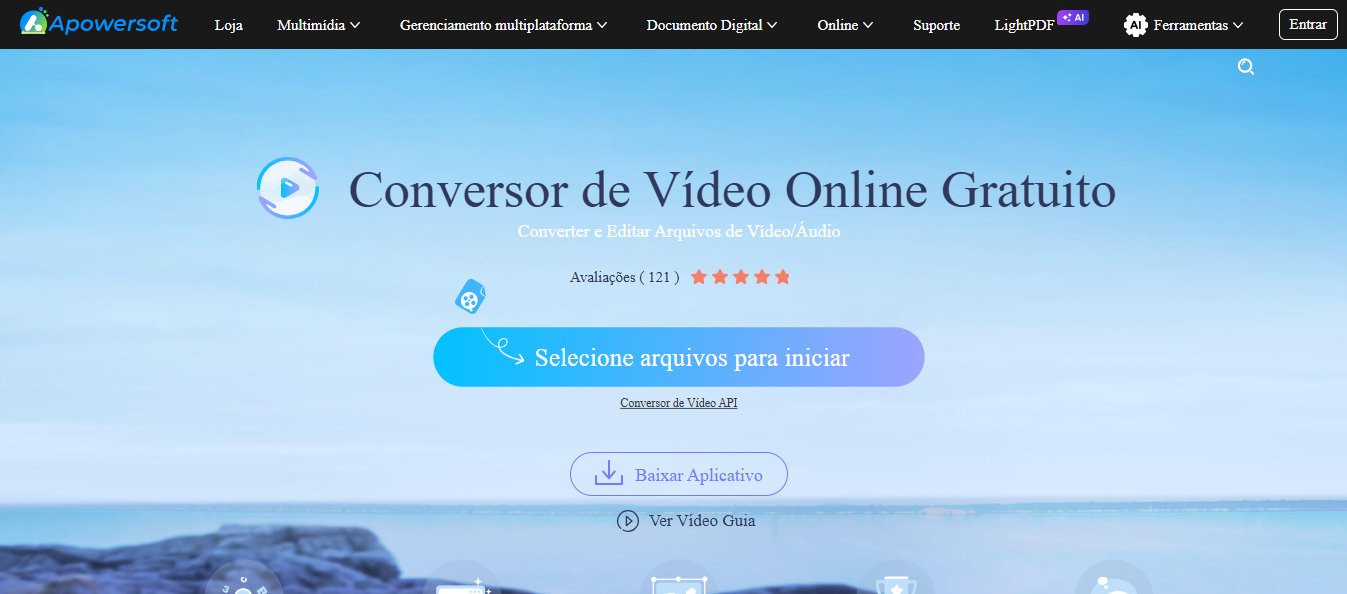 Converter vídeo em áudio com Apowersoft