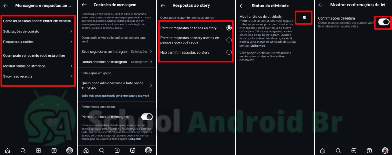 Gerenciar solicitações de mensagens no Instagram