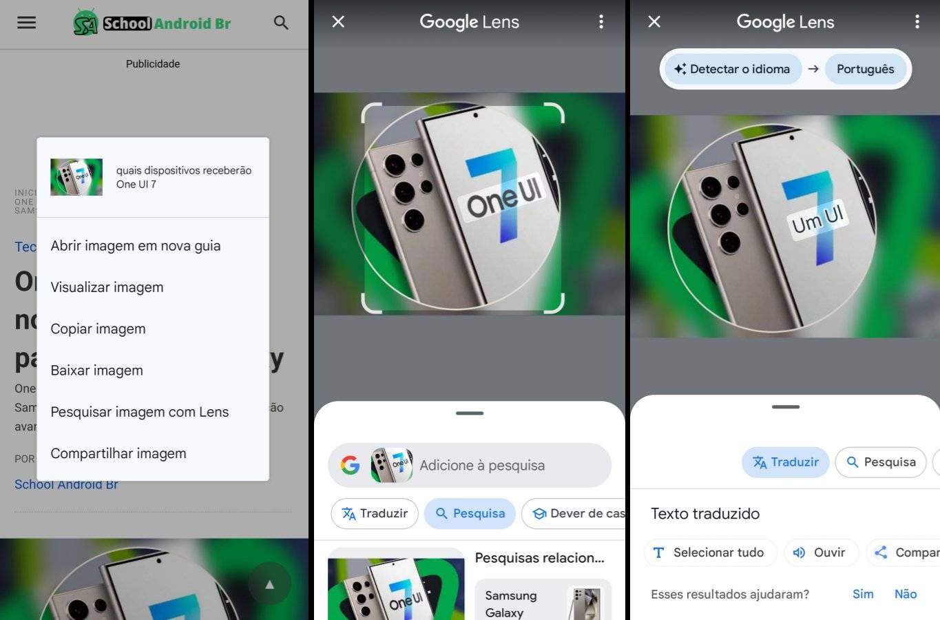 Google Chrome integração com o Google Lens