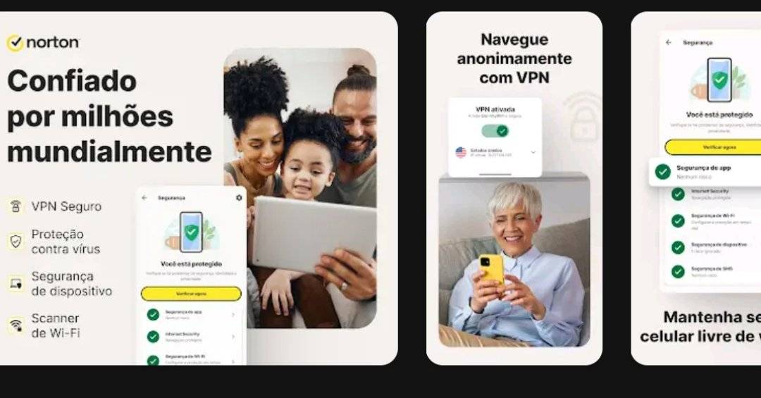 Norton 360 antivírus captura de tela loja de aplicativos play store