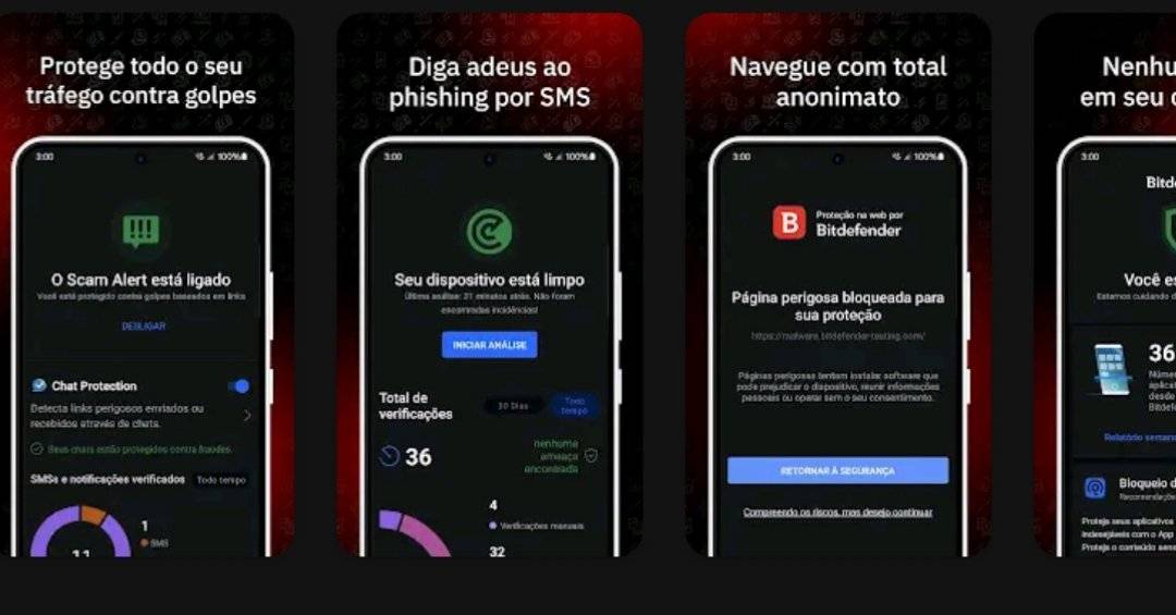 antivírus Bitdefender captura de tela na loja Google Play Store