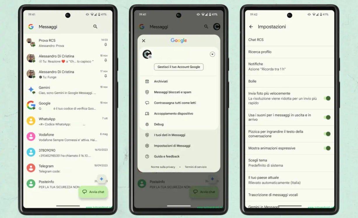 google messages configuração apresenta seu perfil