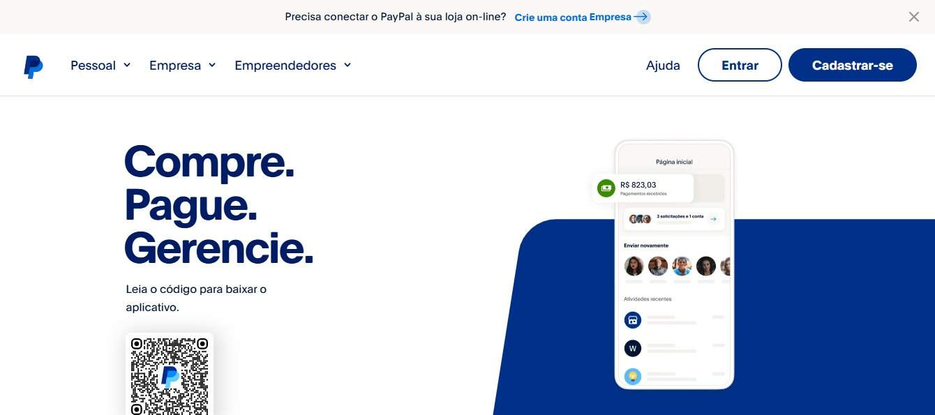 página PayPal oficial