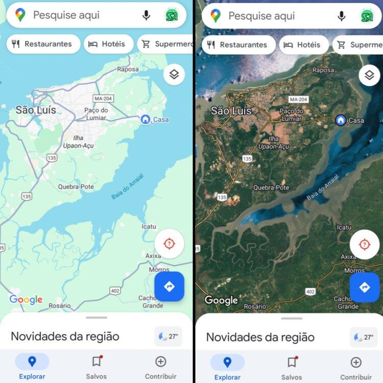 Novos recursos do Google Maps