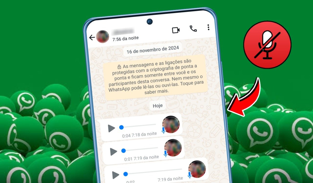 áudio não está saindo no Whatsapp