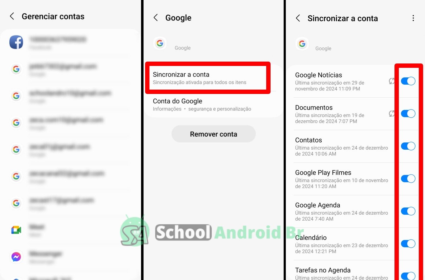 como fazer backup no android usando conta do google