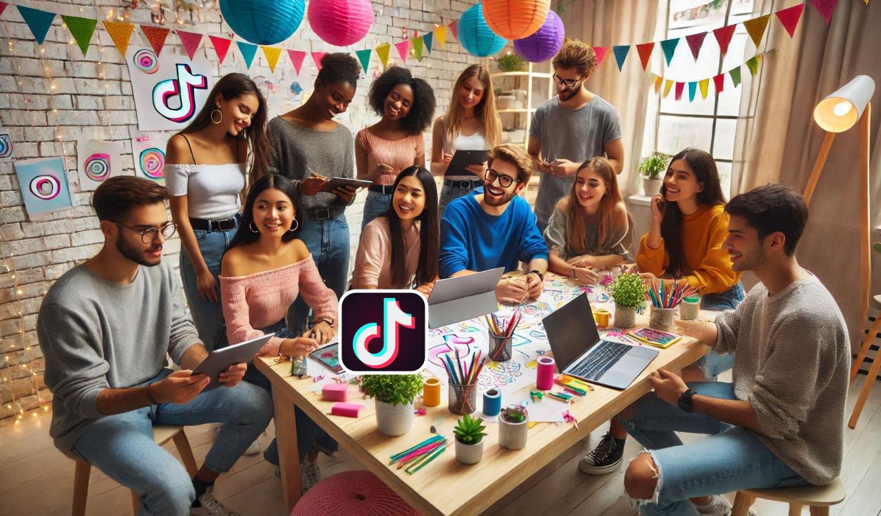 pessoas reunidas em um escritório discutindo como ganhar dinheiro no tiktok